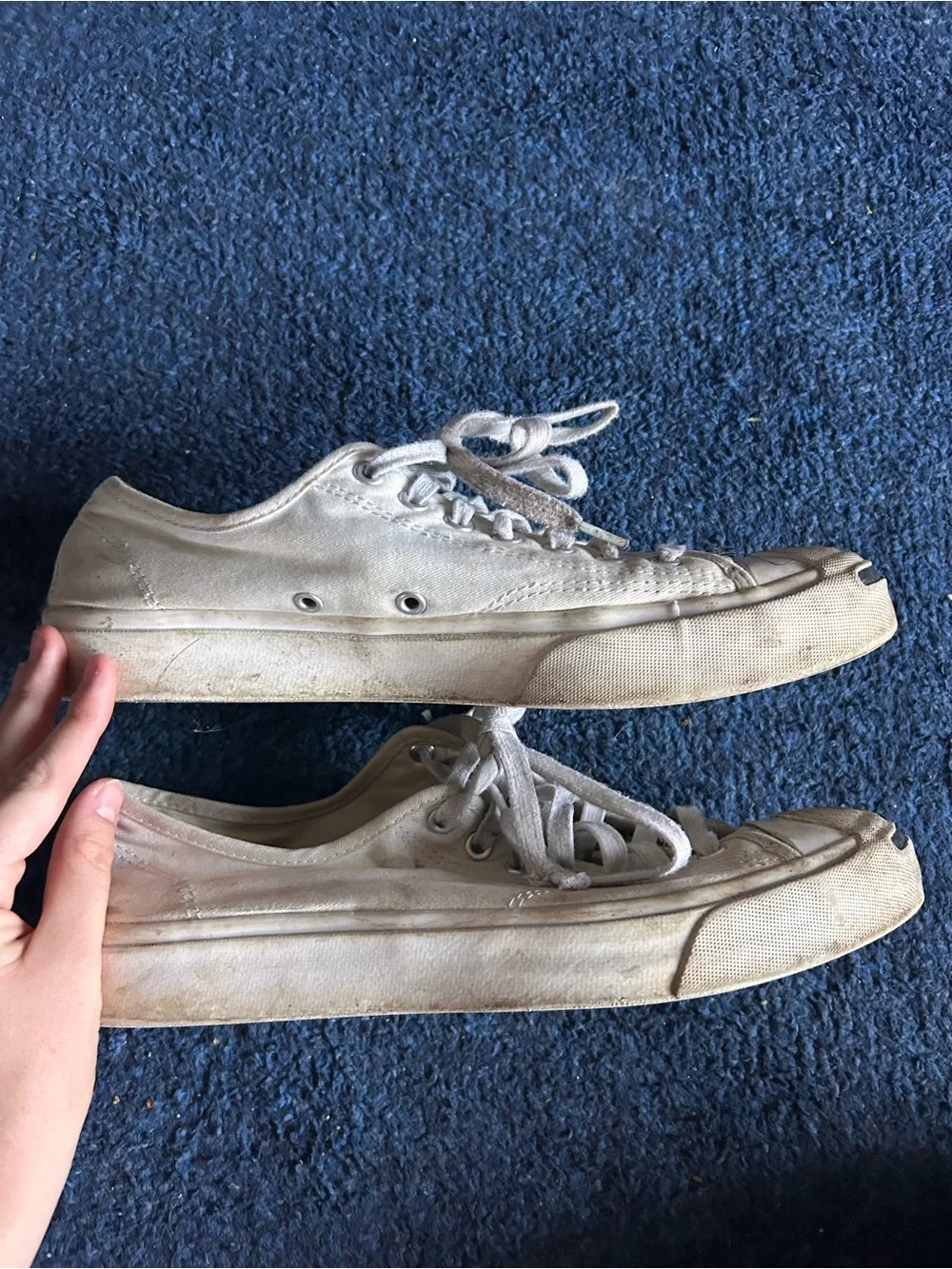 Converse Men’s Low-Top Canvas Sneakers in Off-White